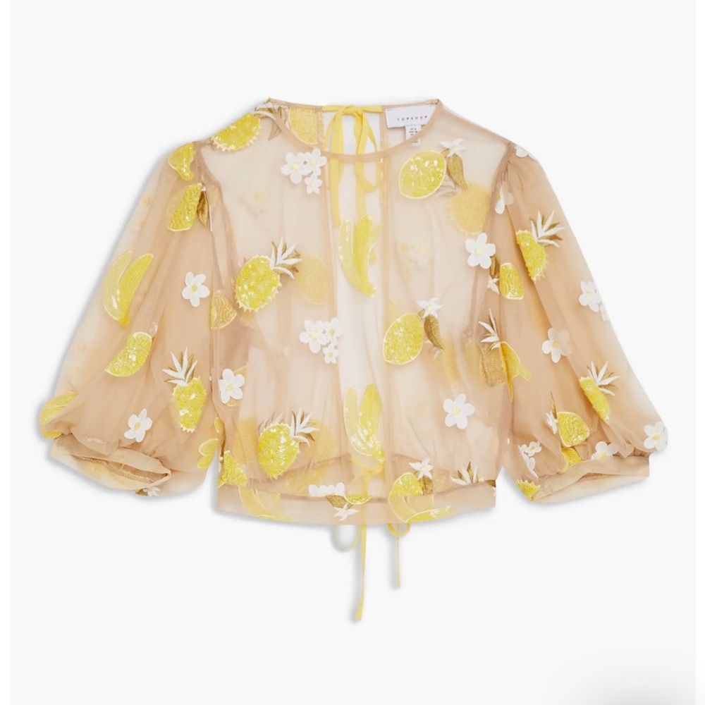 Top Shop Fruit Floral Shirt